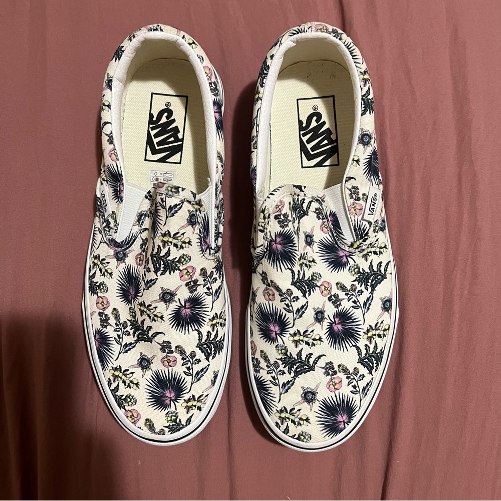 Botanical slip on vans